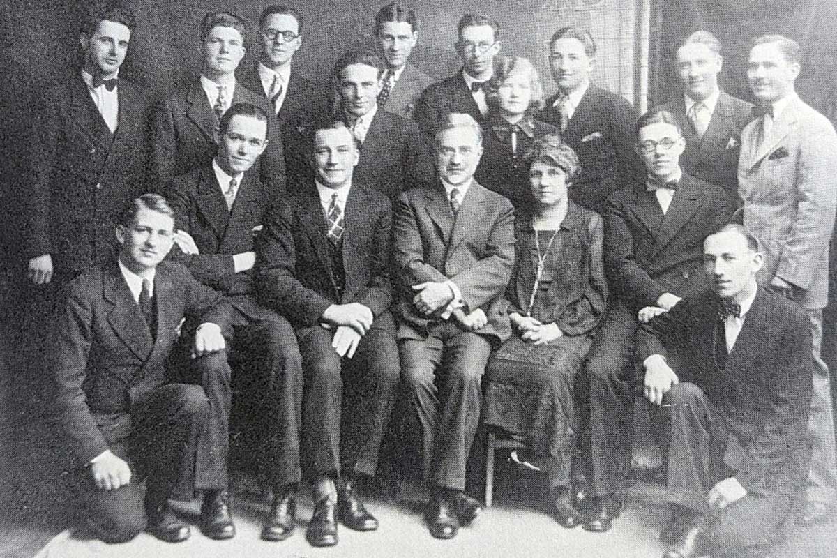 President and Mrs Widtsoe, Richard Evans and other missionaries at a conference in Sunderland , England