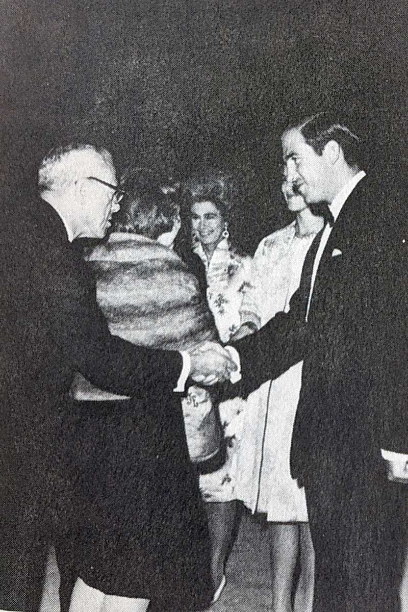 Meeting the King and Queen and Queen Mothother of Greece, 1966