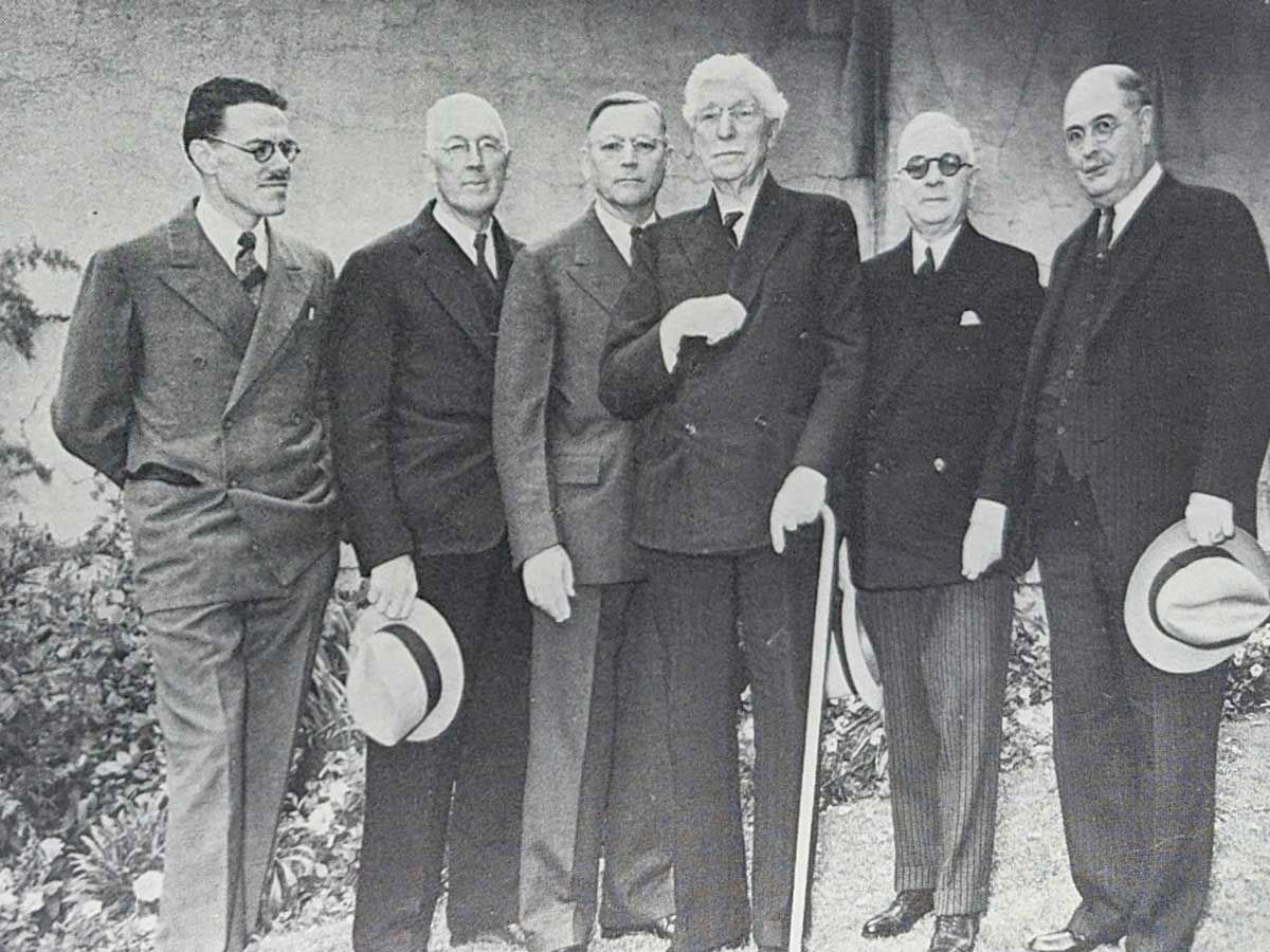 Richard with the First Council of Seventy members, 1938