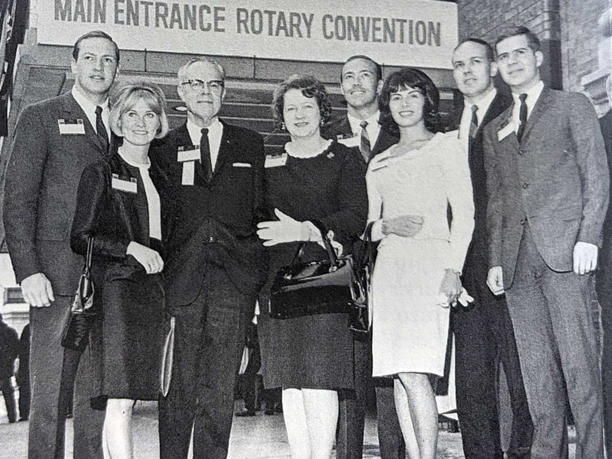 Richard, Alice and family at 1966 Denver Convention at which Richard was inaugurated President of Rotary International